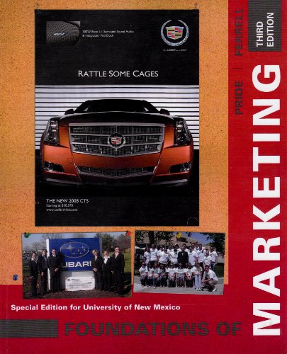 Imagen de archivo de Foundations of Marketing (Special Edition for the University of New Mexico) a la venta por HPB-Red