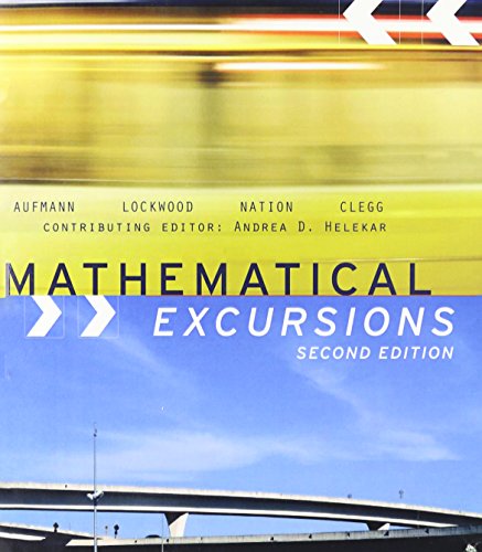 Stock image for Mathematical Excursions for sale by Better World Books: West