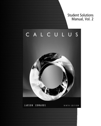 9780547213101: Student Solutions Manual, Volume 2 (Chapters 11-16) for Larson/Edwards' Calculus,