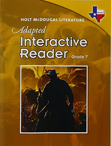 Stock image for Holt Mcdougal Literature Texas : Adapted Interactive Reader Grade 7 for sale by Better World Books