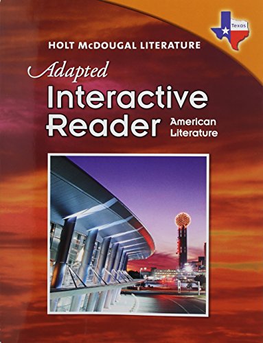 Imagen de archivo de American Literature Adapted Interactive Reader, Grade 11: Texas Edition (Holt McDougal Literature) a la venta por HPB-Red