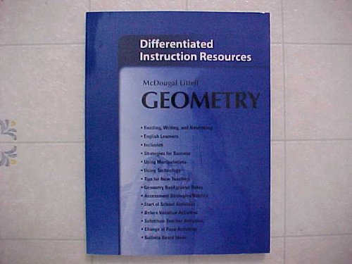 Stock image for Holt McDougal Larson Geometry: Differentiated Instruction Resources for sale by Allied Book Company Inc.