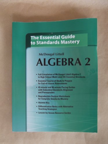 Mcdougal Littell Algebra 2 the Essential Guide to Standards Mastery North Carolina Edition (9780547336770) by Larson