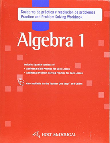 9780547353616: Algebra 1, Grades 9-12 Practice and Problem Solving Workbook: Holt Mcdougal Algebra 1
