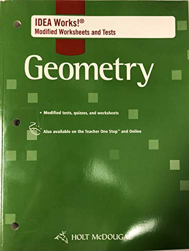 9780547353852: Holt McDougal Geometry: I.D.E.A. Works! Modified Worksheets and Tests