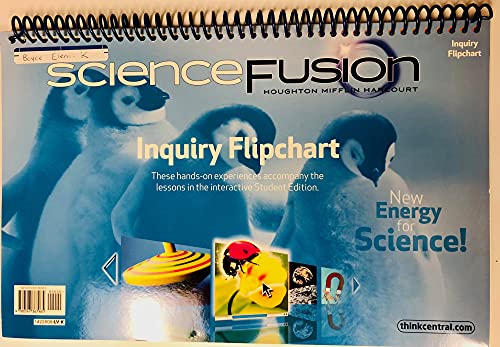 9780547367965: Science Fusion Inquiry Flipchart Grade K: Houghton Mifflin Harcourt Science Fusion National (Hmh Science 2012 (K - 8))