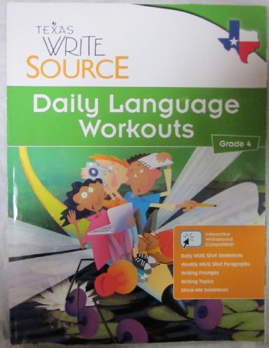 Stock image for Texas Write Source DAILY LANGUAGE WORKOUTS Grade 4 (Texas Write Source) for sale by Decluttr