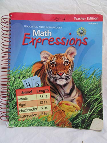 Stock image for HMH Math Expressions, Grade Level 2: Teacher Volume 1 Edition With Answers (2011 Copyright) for sale by ~Bookworksonline~