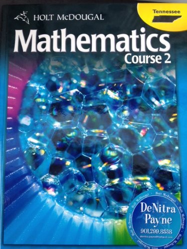 Stock image for Holt McDougal Mathematics, Course 2, Grade 7: TN Student Text (2012 Copyright) for sale by ~Bookworksonline~