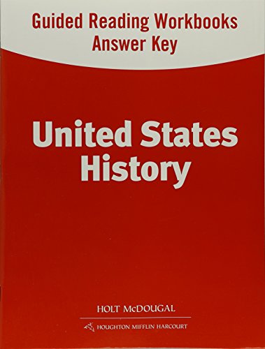 United States History: Guided Reading & Spanish/English Guided Reading Workbooks Answer Key Survey (Paperback)