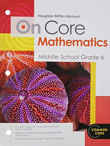 Imagen de archivo de Holt McDougal Middle School Math Oncore : Student Worktext Grade 6 2012 a la venta por Better World Books