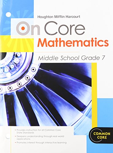 Imagen de archivo de Holt McDougal Middle School Math Oncore : Student Worktext Grade 7 2012 a la venta por Better World Books