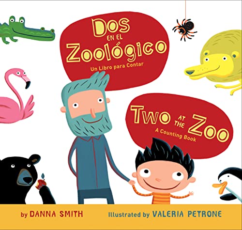 9780547581378: Dos en el zoologico/Two at the Zoo bilingual board book (Spanish and English Edition)