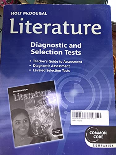 Stock image for Holt Mcdougal Literature, Grade 9: Assessment File Unit and Benchmark Tests Common Core for sale by SecondSale