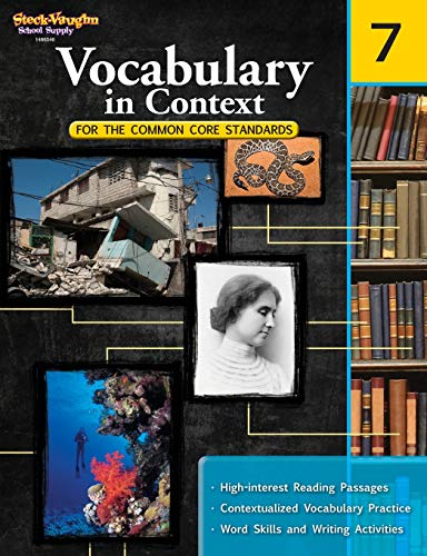 Vocabulary in Context for the Common Core Standards: Reproducible Grade 7 (9780547625805) by STECK-VAUGHN