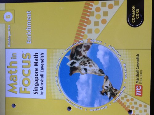 9780547666716: Math in Focus: Singapore Math Enrichment Blackline Master B Grade K