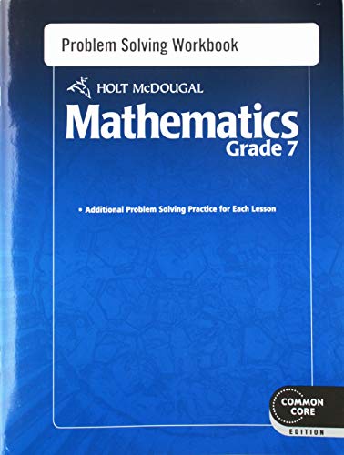 Problem Solving Workbook Grade 7 (Holt McDougal Mathematics) (9780547686646) by Holt Mcdougal