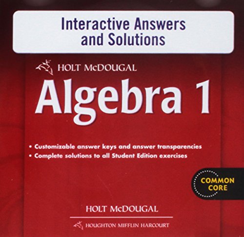 9780547709970: Holt McDougal Algebra 1: Interactive Answers & Solutions CD-ROM