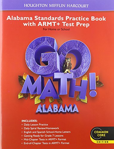 Beispielbild fr Houghton Mifflin Harcourt Go Math! Alabama : Student Edition Practice Book Grade 6 zum Verkauf von Better World Books
