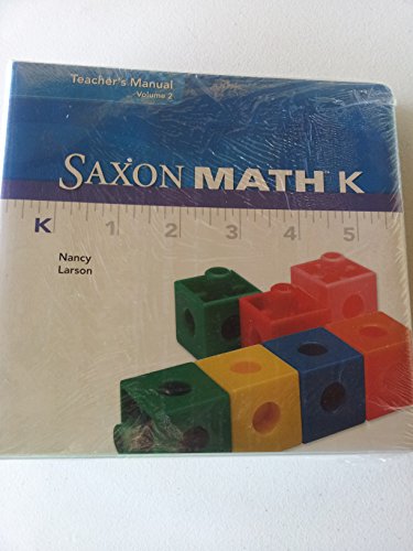 Imagen de archivo de Saxon Math Kindergarten, Teacher's Manual, Volume 2 a la venta por Walker Bookstore (Mark My Words LLC)