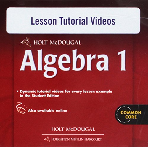 Holt McDougal Algebra 1: Lesson Tutorial Videos on DVD (9780547750033) by HOLT MCDOUGAL