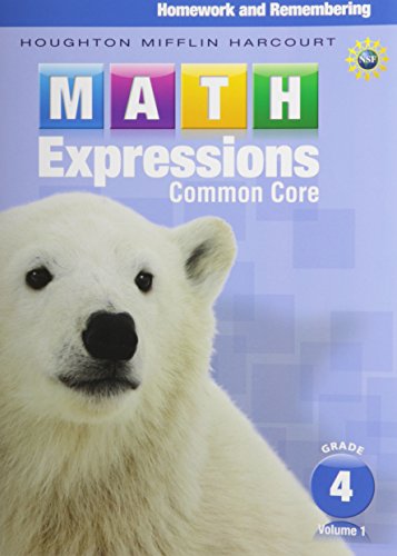 Imagen de archivo de Math Expressions: Homework & Remembering, Grade 4, Vol. 1 a la venta por SecondSale