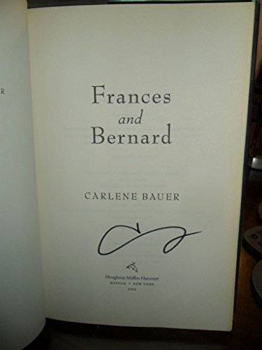 Imagen de archivo de Frances and Bernard a la venta por Better World Books
