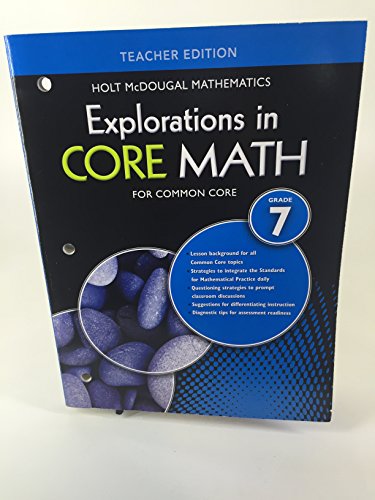 9780547875798: Explorations in Core Math Common Core, Grade 7: Teacher Edition