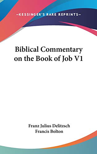 Biblical Commentary on the Book of Job V1 (9780548123959) by Delitzsch, Franz Julius