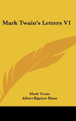 9780548223161: Mark Twain's Letters V1