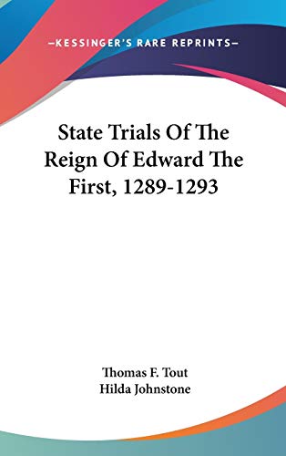 9780548227336: State Trials Of The Reign Of Edward The First, 1289-1293