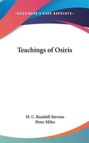 9780548908952: Teachings of Osiris