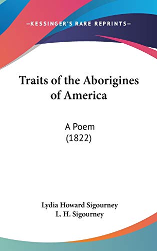 9780548957875: Traits of the Aborigines of America: A Poem (1822)