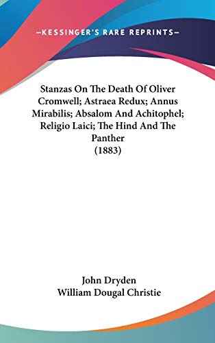 9780548962374 Stanzas On The Death Of Oliver Cromwell Astraea