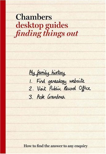 9780550103390: Finding Things Out (Chambers Desktop Guides)