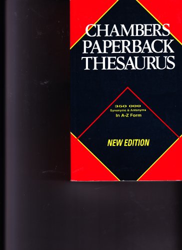 Stock image for Chambers Paperback Thesaurus for sale by AwesomeBooks