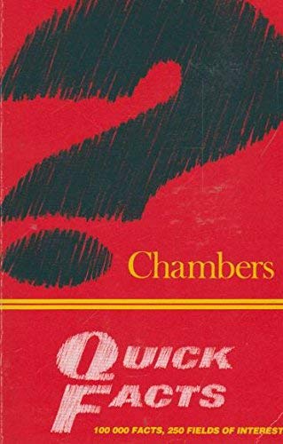 Stock image for Chambers' Quick Facts for sale by Better World Books: West