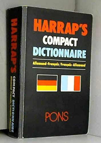 Imagen de archivo de Harrap's compact dictionnaire : Allemand-franais, [franais-allemand], Pons a la venta por Ammareal