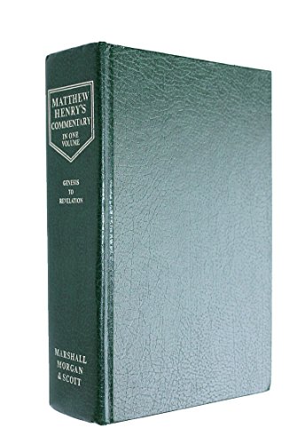 Imagen de archivo de Matthew Henry's Commentary: On The Whole Bibe in One Volume. a la venta por Bethel Books, Hanley