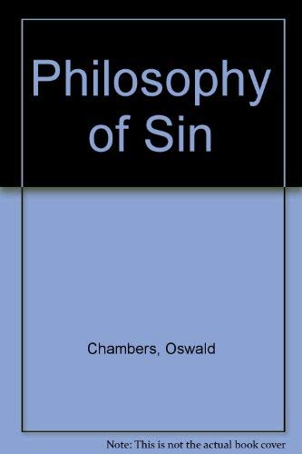 Philosophy of Sin (9780551051218) by Oswald Chambers