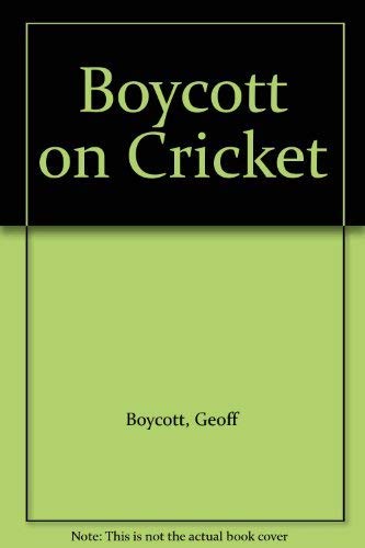 Beispielbild fr Boycott on Cricket zum Verkauf von AwesomeBooks