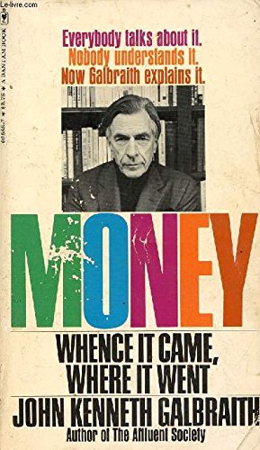 Beispielbild fr Money : whence it came, where it went zum Verkauf von Wonder Book