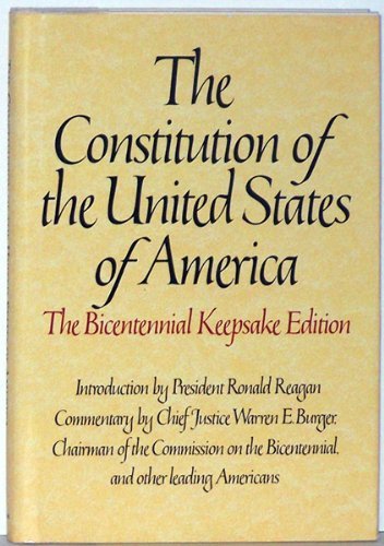 Beispielbild fr Constitution of the United States of America (Bicentennial Keepsake Edition) zum Verkauf von Wonder Book