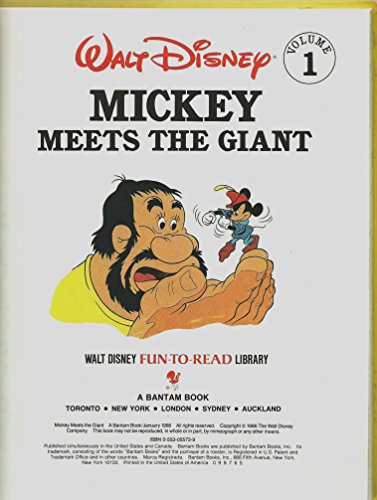 Stock image for Mickey Meets the Giant (Walt Disney Fun-to-Read Library, Volume 1) for sale by BooksRun