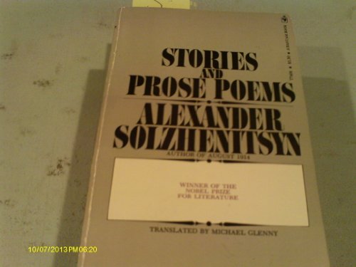 Imagen de archivo de Stories and Prose Poems a la venta por HPB-Ruby