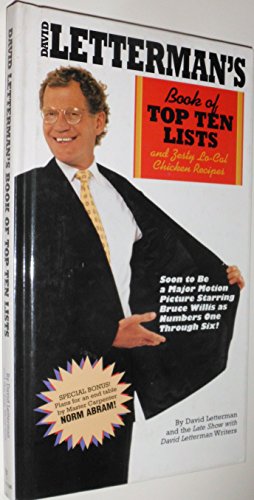 Imagen de archivo de David Letterman's book of top ten lists and zesty lo-cal chicken recipes a la venta por The Book Cellar, LLC