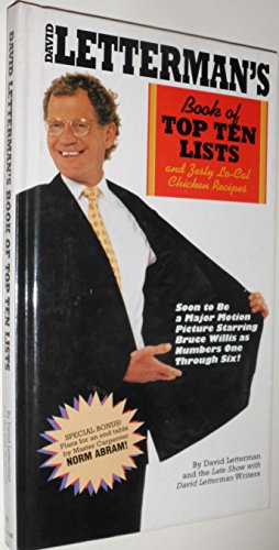 Stock image for David Letterman's Book of Top Ten Lists and Zesty Lo-Cal Chicken Recipes for sale by WorldofBooks