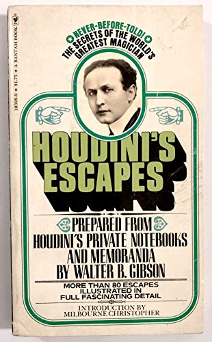 Beispielbild fr Houdinis Escapes zum Verkauf von Half Price Books Inc.