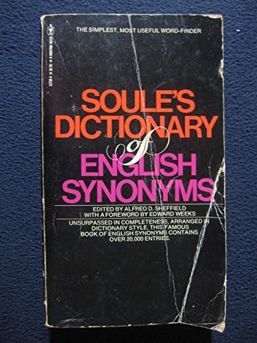 Stock image for Soules Dictionary of English Synonyms for sale by Hawking Books