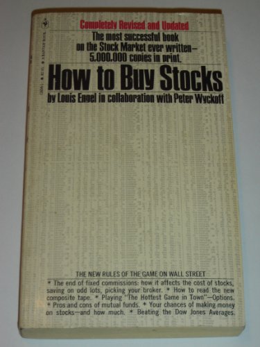 Beispielbild fr HOW TO BUY STOCKS zum Verkauf von Better World Books